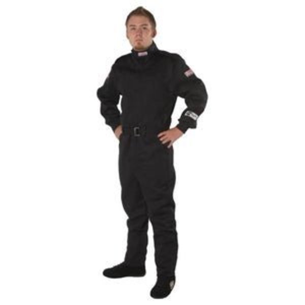 G-Force One Piece Suit Adult Extra Large SFI 32A1 Rated Thermal Protective Performance 10 Black 4125XLGBK